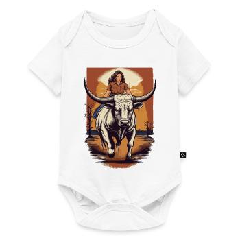 Équitation de taureaux - Body à manches courtes Premium Bébé - blanc - Devant