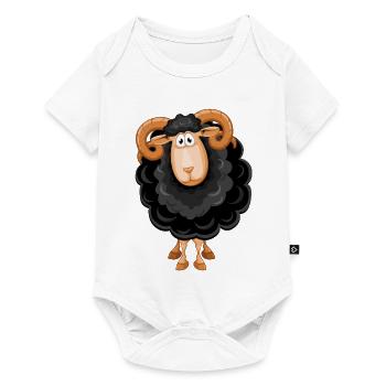 mouton, mouton noir, mouton humour - Body à manches courtes Premium Bébé - blanc - Devant