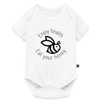 Eat your honey cute bee design - Baby Premium short-sleeve bodysuit - white - Front