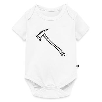 Axe Drawing / Fireman's Axe. Fireman. - Baby Premium short-sleeve bodysuit - white - Front