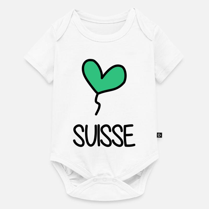 SUISSE - Body à manches courtes Premium Bébé - blanc