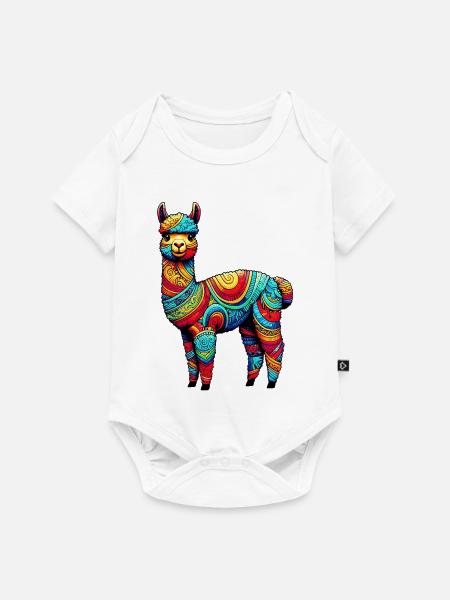 Alpaka - Baby Premium Kurzarmbody - Weiß