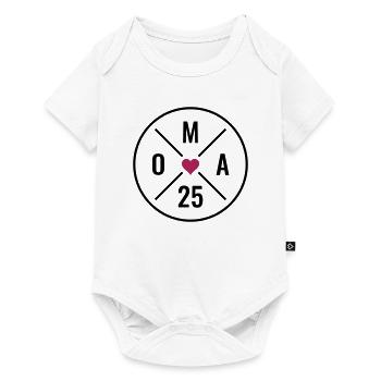 Oma 25 - Baby Ankündigung - Zukünftige Oma 2025 - Baby Premium Kurzarmbody - Weiß - Vorne