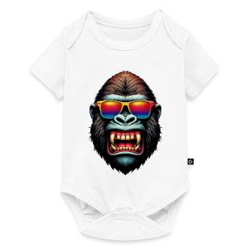 Gorillas with Sunglasses - Baby Premium short-sleeve bodysuit - white - Front