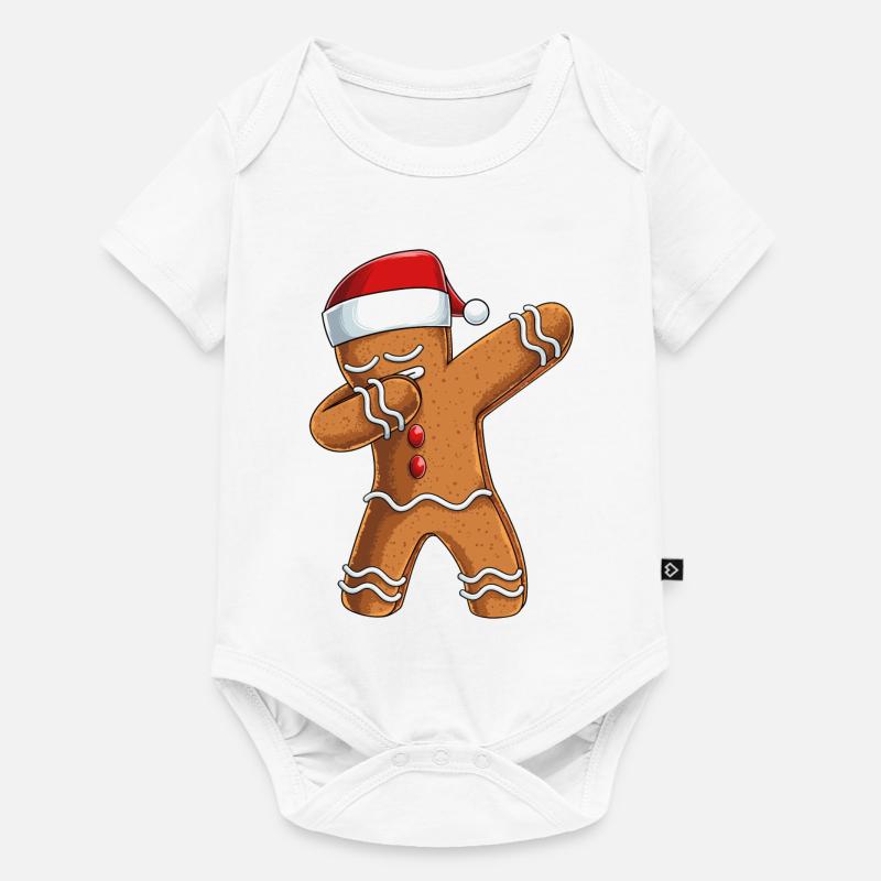 Noël, joyeux Noël, biscuit de Noël - Body à manches courtes Premium Bébé - blanc