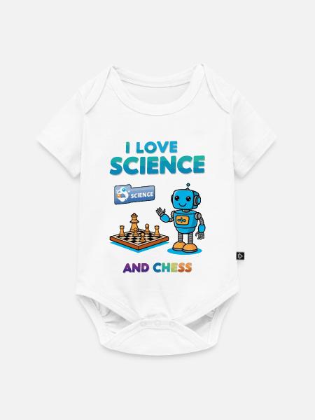 Wissenschaft und Schachspiel - Baby Premium Kurzarmbody - Weiß