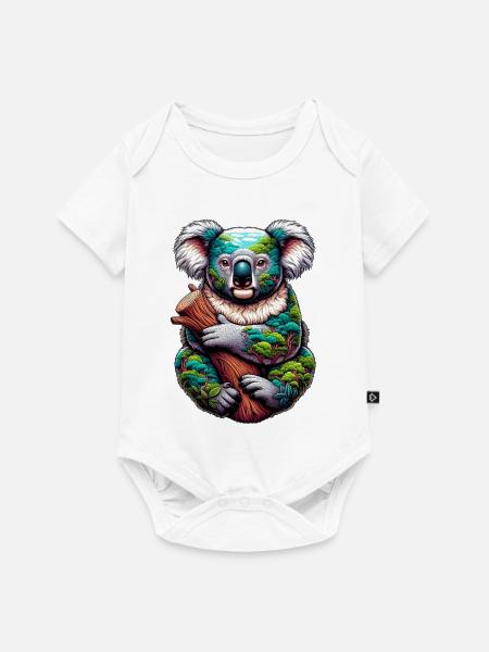 Koala - Baby Premium Kurzarmbody - Weiß