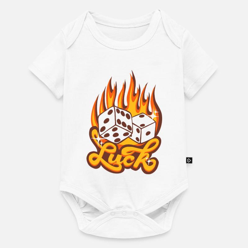 Chance – Cube Ardent Lucky Design - Body à manches courtes Premium Bébé - blanc