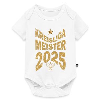 Tennis Meister Kreisliga 2025 - Baby Premium Kurzarmbody - Weiß - Vorne