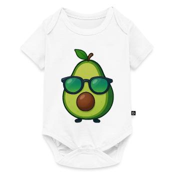 Cool minimaliste avocat design été - Body à manches courtes Premium Bébé - blanc - Devant