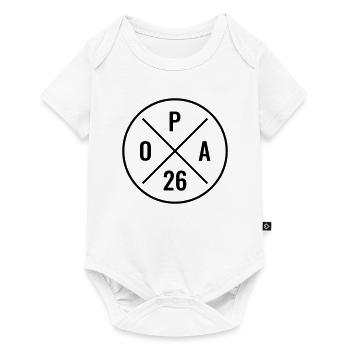 Opa 2026 - Baby Ankündigung - Nachwuchs - Opa 26 - Baby Premium Kurzarmbody - Weiß - Vorne