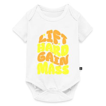 Living Christmas Greeting Lettering - Baby Premium short-sleeve bodysuit - white - Front