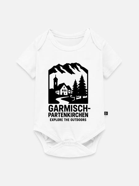 Garmisch Partenkirchen - Baby Premium Kurzarmbody - Weiß