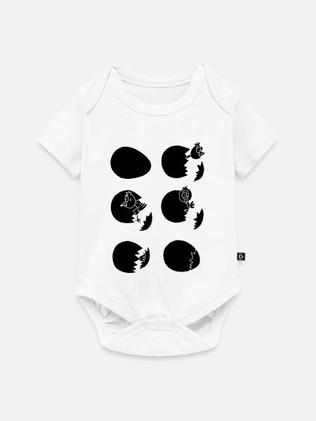 Die Welt entdecken oder nicht (schwarz) - Baby Premium Kurzarmbody - Weiß