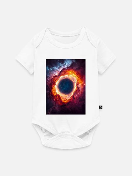 Himmlischer Ring Nebel Leuchten - Baby Premium Kurzarmbody - Weiß