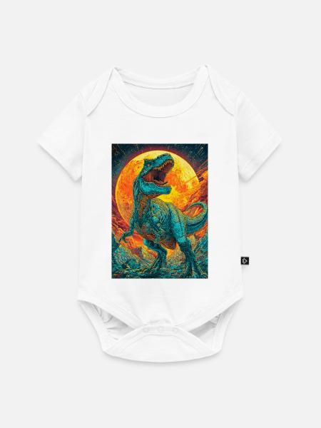 T Rex Inferno-Gebrüll - Baby Premium Kurzarmbody - Weiß