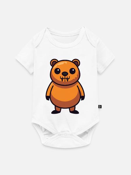 Biber Halloween Zombie - Baby Premium Kurzarmbody - Weiß
