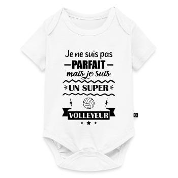 Super Volleyball Spieler Sport Beachvolleyball - Baby Premium Kurzarmbody - Weiß - Vorne
