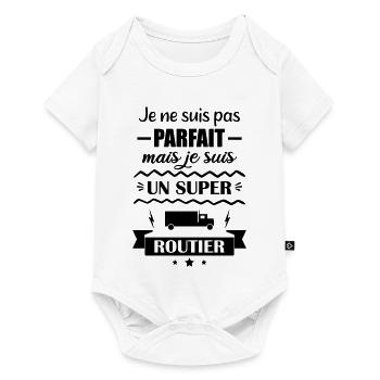 Super Chauffeur Routier Camion - Body à manches courtes Premium Bébé - blanc - Devant