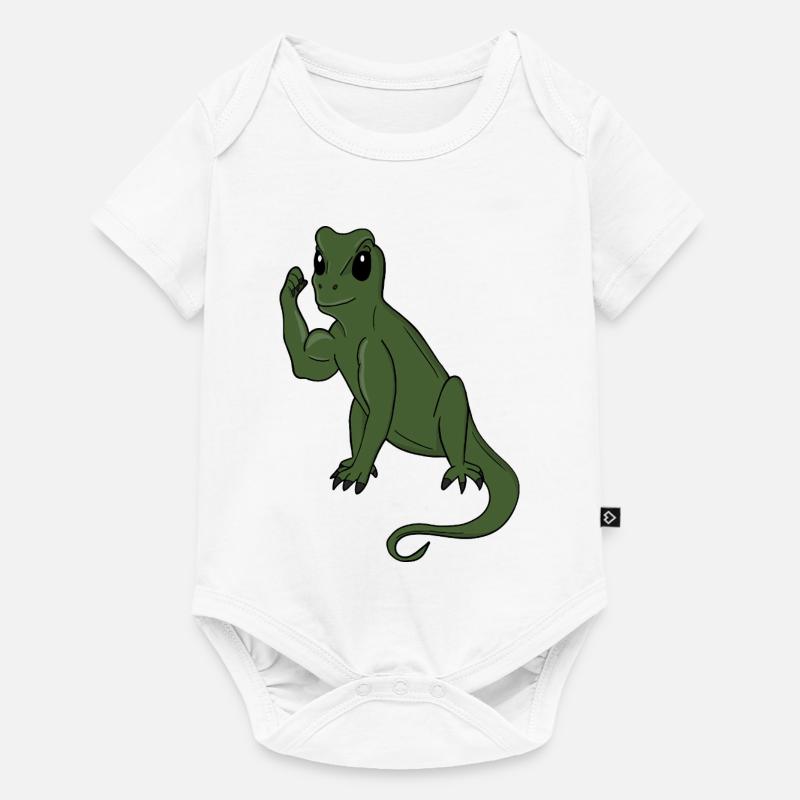 Green Lizard Flex - Baby Premium short-sleeve bodysuit - white