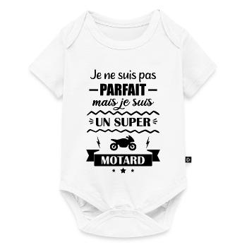 Not perfect but great biker - Baby Premium short-sleeve bodysuit - white - Front