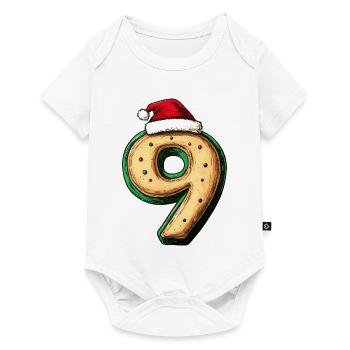 Biscuit 9 chiffres Noël - Body à manches courtes Premium Bébé - blanc - Devant