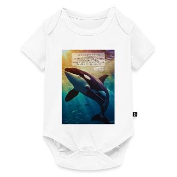 Orca Underwater Hope Verse - Body à manches courtes Premium Bébé - blanc - Devant