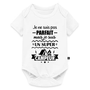 Pas parfait mais super campeur - Body à manches courtes Premium Bébé - blanc - Devant