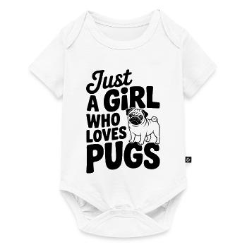 Just a Girl Who Loves Pugs - Baby Premium short-sleeve bodysuit - white - Front