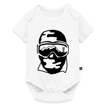 Ski goggles - Baby Premium short-sleeve bodysuit - white - Front
