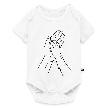 Dog Paw Hand - High Five - Dog Paw Dog - Baby Premium short-sleeve bodysuit - white - Front