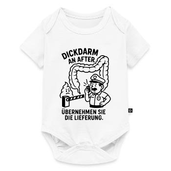 dickdarm an after lustig kinder bild verdauung wc - Baby Premium Kurzarmbody - Weiß - Vorne