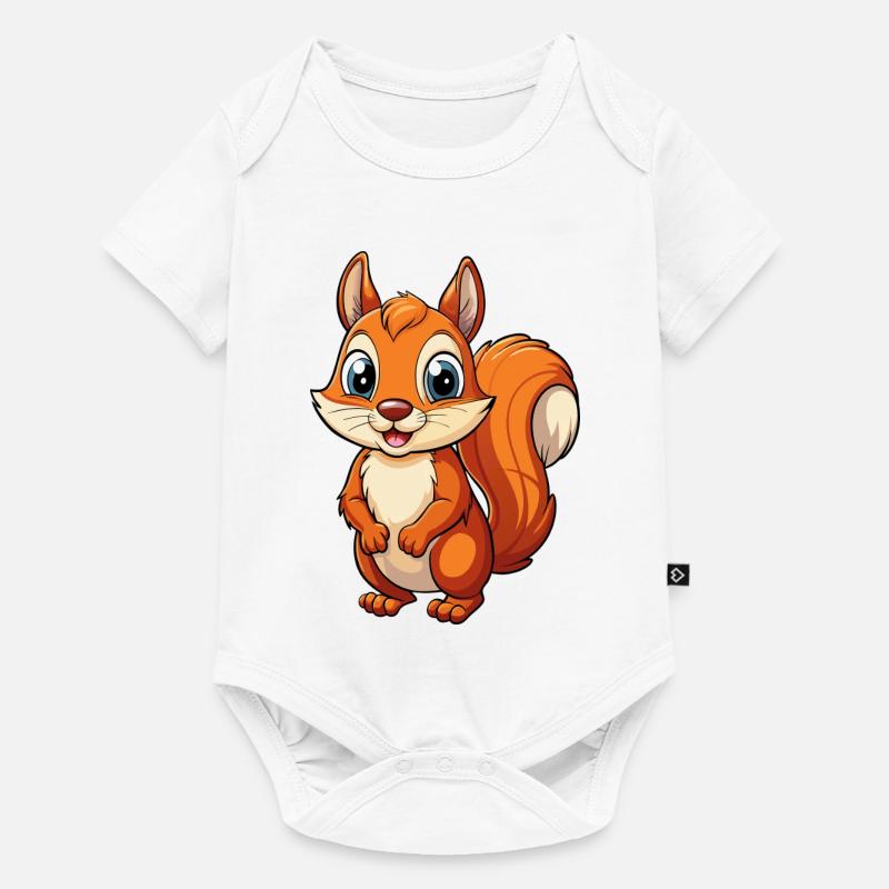 écureuil - Body à manches courtes Premium Bébé - blanc