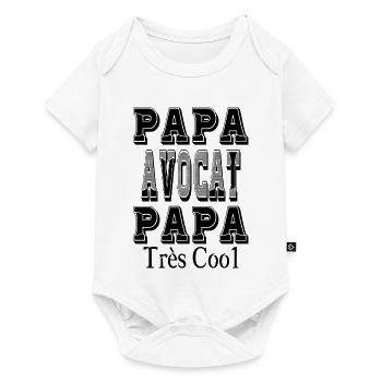 Papa Avocat Papa Très Cool - Body à manches courtes Premium Bébé - blanc - Devant
