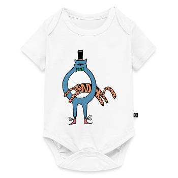 Tiger_Jump - Baby Premium short-sleeve bodysuit - white - Front
