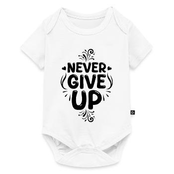 Never_give_up - Body à manches courtes Premium Bébé - blanc - Devant