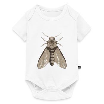 Skull Moth in Steampunk Style - Baby Premium short-sleeve bodysuit - white - Front
