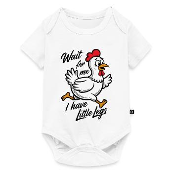 Wait for me I have little legs - Lustiges Huhn - Baby Premium short-sleeve bodysuit - white - Front