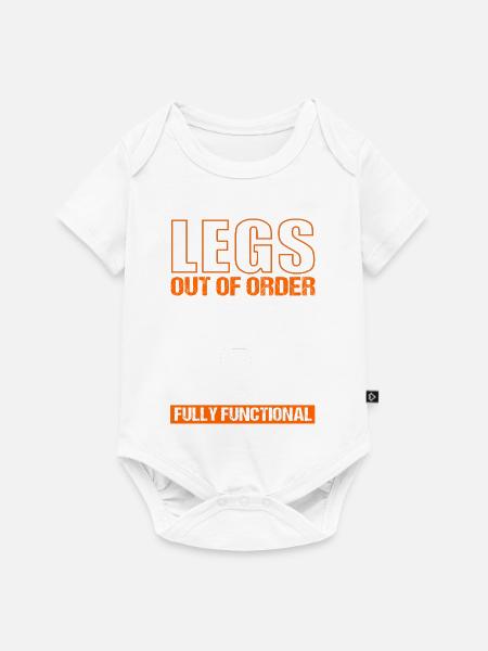 Rollstuhl - Baby Premium Kurzarmbody - Weiß