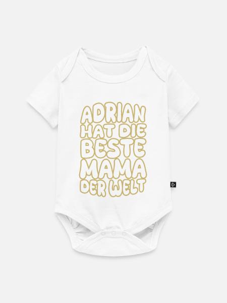 Geschenk für Adrian - Baby Premium Kurzarmbody - Weiß