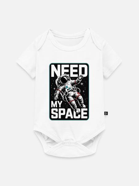 Need My Space Astronaut - Baby Premium Kurzarmbody - Weiß