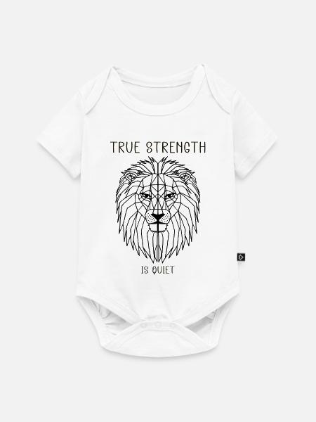 true strength is quiet - Baby Premium Kurzarmbody - Weiß
