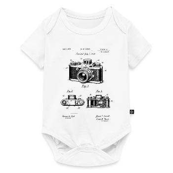 Brevet de plan d’appareil photo vintage - Body à manches courtes Premium Bébé - blanc - Devant