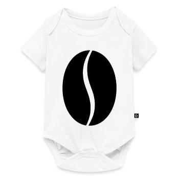 Silhouette du grain de café - Body à manches courtes Premium Bébé - blanc - Devant