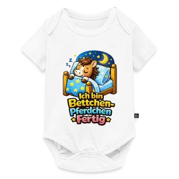 Bettchen Pferdchen Fertig | Bettfertig (md) - Baby Premium Kurzarmbody - Weiß - Vorne
