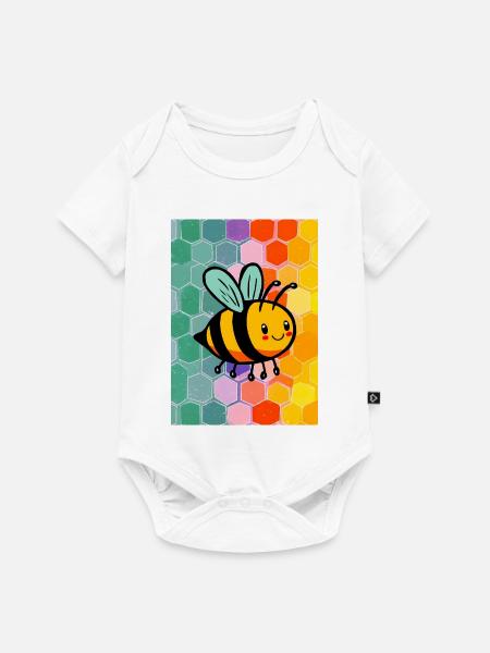 Biene - Baby Premium Kurzarmbody - Weiß