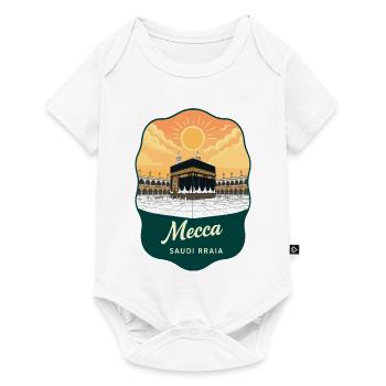 Mecca Kaaba Vintage Sunset Travel Badge - Baby Premium short-sleeve bodysuit - white - Front