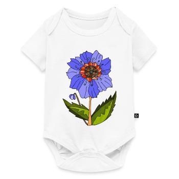 Blume - Baby Premium Kurzarmbody - Weiß - Vorne