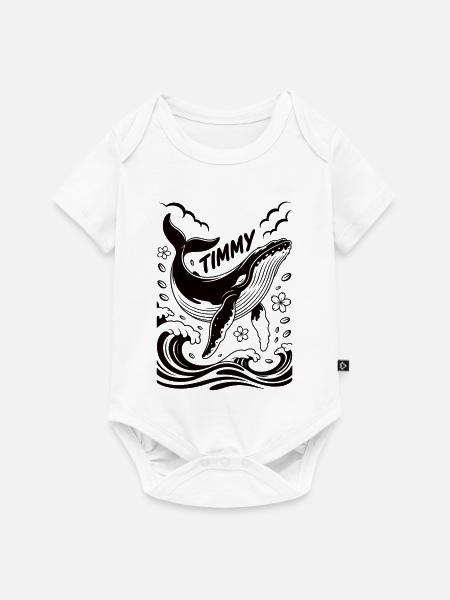 Timmy der Wal  - Baby Premium Kurzarmbody - Weiß