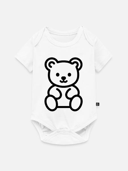 Bärenjunges - Baby Premium Kurzarmbody - Weiß